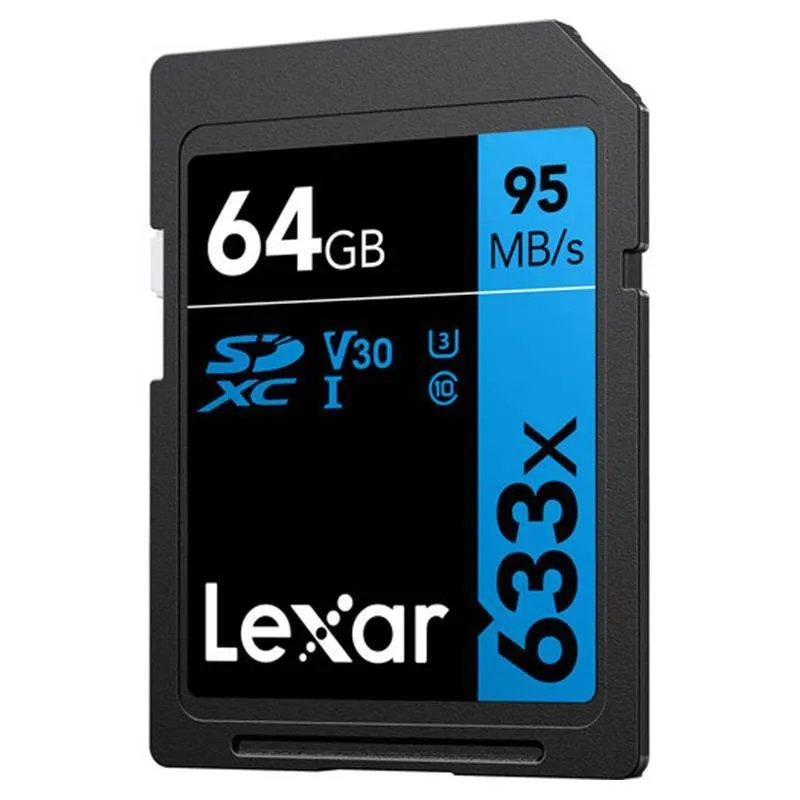 کارت حافظه SDXC لکسار مدل Performance کلاس 10 استاندارد UHS-I U3 سرعت 95MBps ظرفیت 64 گیگابایت