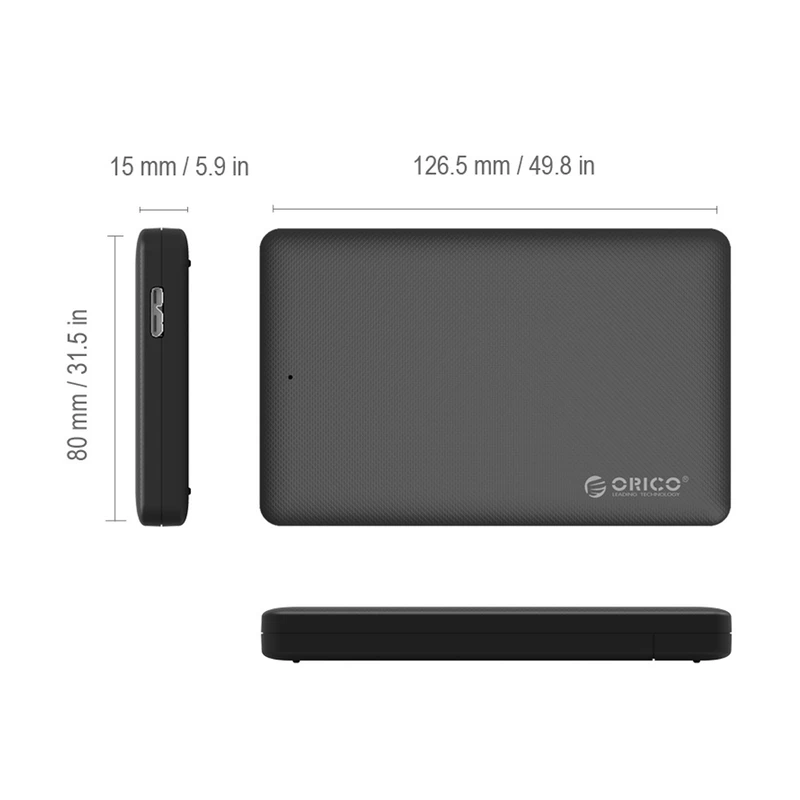 باکس هارد دیسک 2.5 اینچ USB3.0 اوریکو مدل 2577U3-V1-BK
