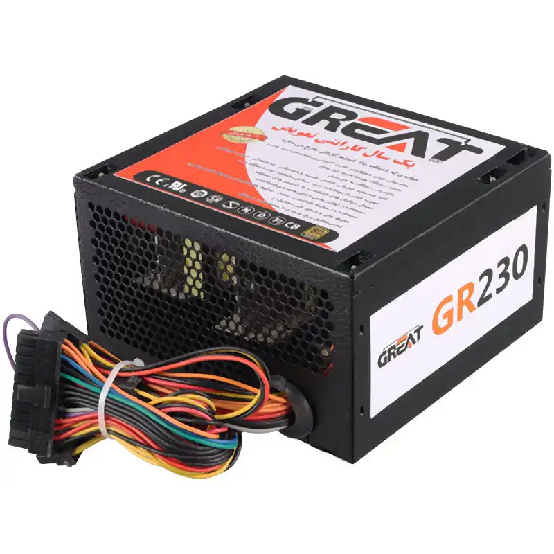 منبع تغذیه کامپیوتر گریت مدل GR230 230W فن کوچک