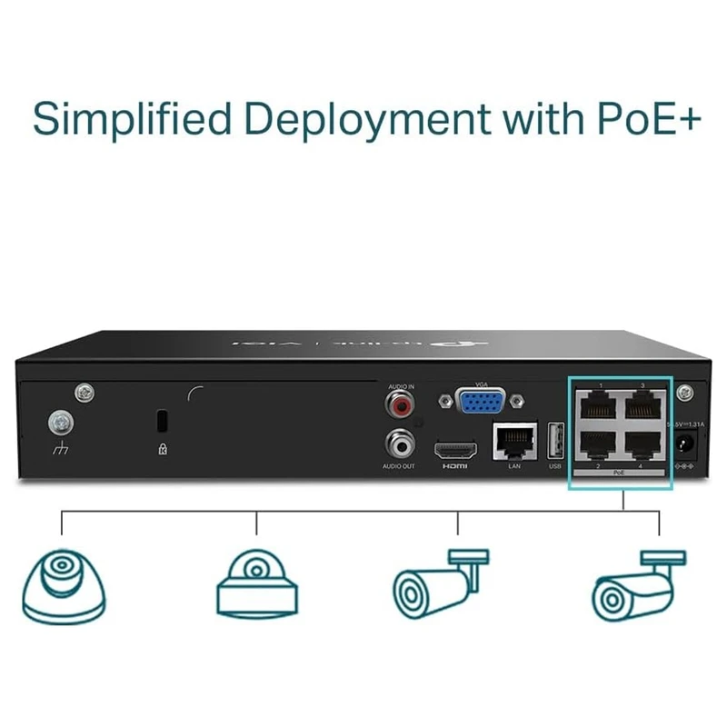 ضبط کننده ویدیویی تی پی-لینک مدل VIGI NVR1004H-4P