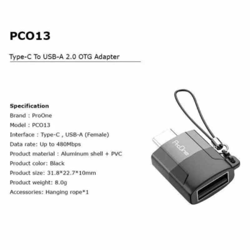 مبدل USB به USB-C پرووان مدل PCO13