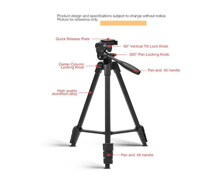 سه پایه دوربین ویفنگ مدل WF-320