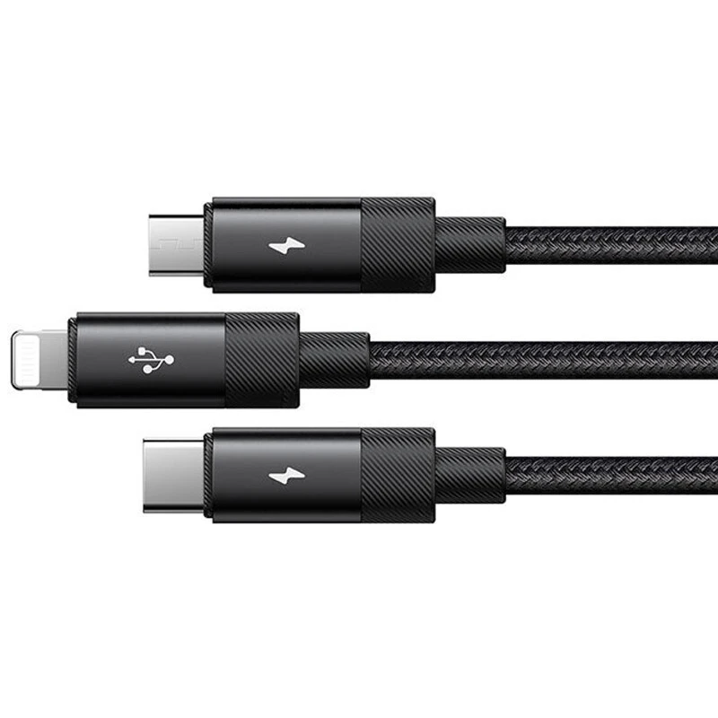 کابل تبدیل USB به USB-C / لایتنینگ / microUSB مک دودو مدل 3IN1 65W طول 1 متر
