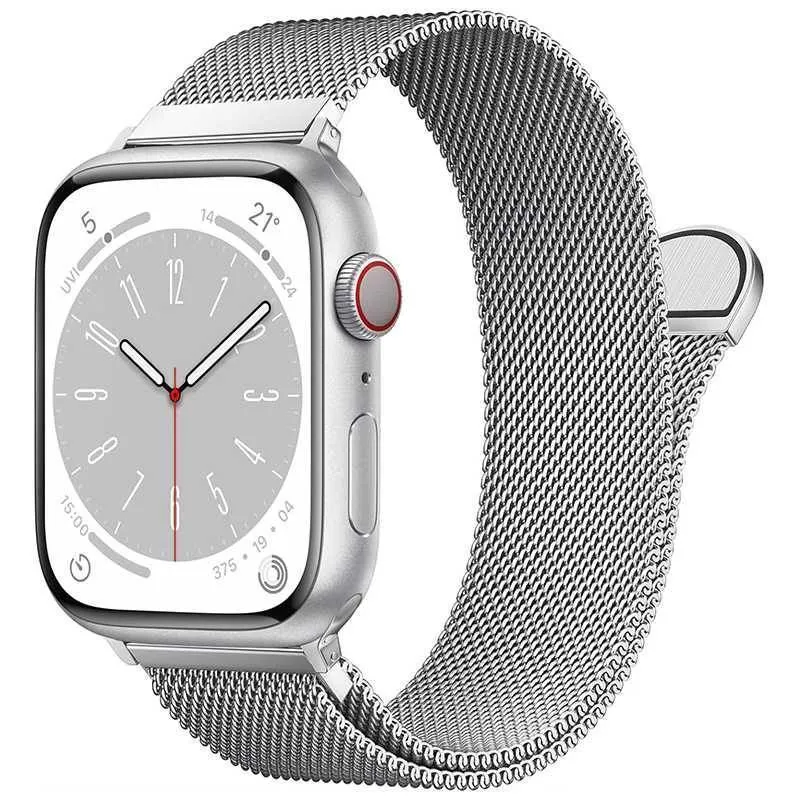 بند ساعت هوشمند گرین لاین  مدل Milanese Loop مناسب برای اپل واچ 42/44/45/49 میلی متری