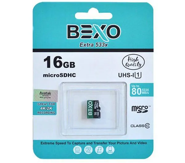 کارت حافظه MicroSDHC بکسو استاندارد UHS-I U1 سرعت 80MBps ظرفیت 16 گیگابایت کارت حافظه MicroSDHC بکسو استاندارد UHS-I U1 سرعت 80MBps ظرفیت 16 گیگابایت