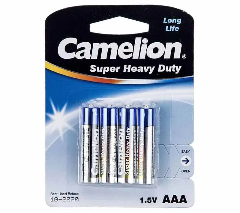 باتری نیم قلمی کملیون مدل Super Heavy Duty بسته 4 عددی