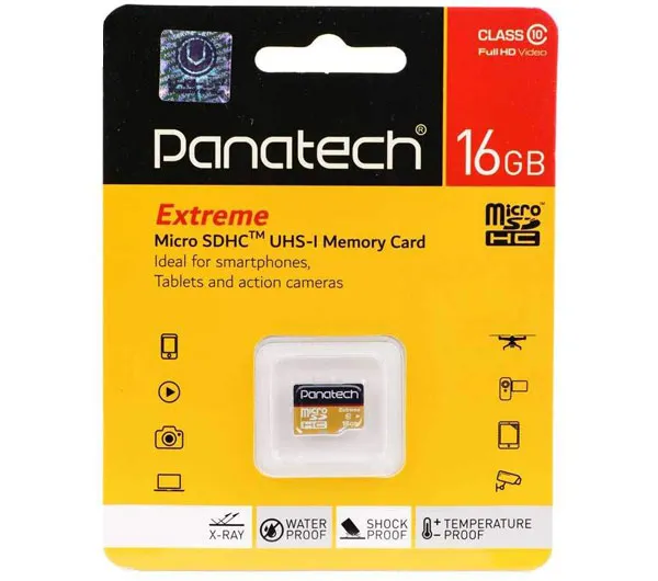 کارت حافظه microSDHC پاناتک کلاس 10 استاندارد سرعت 30MBps ظرفیت 16 گیگابایت