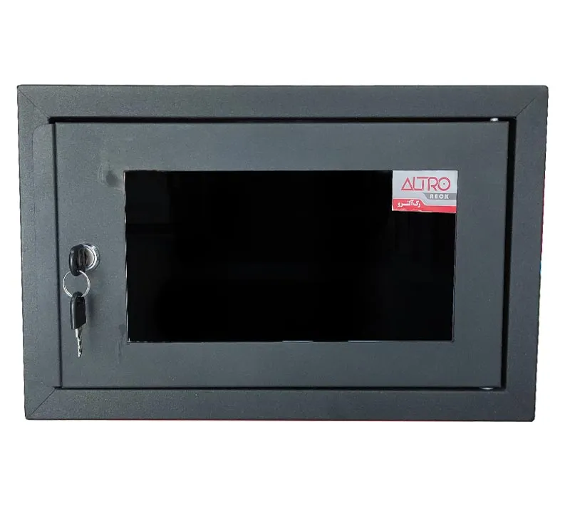 رک DVR و شبکه آلترو 4 یونیت با عمق 36 درب شیشه‌ای و سینی
