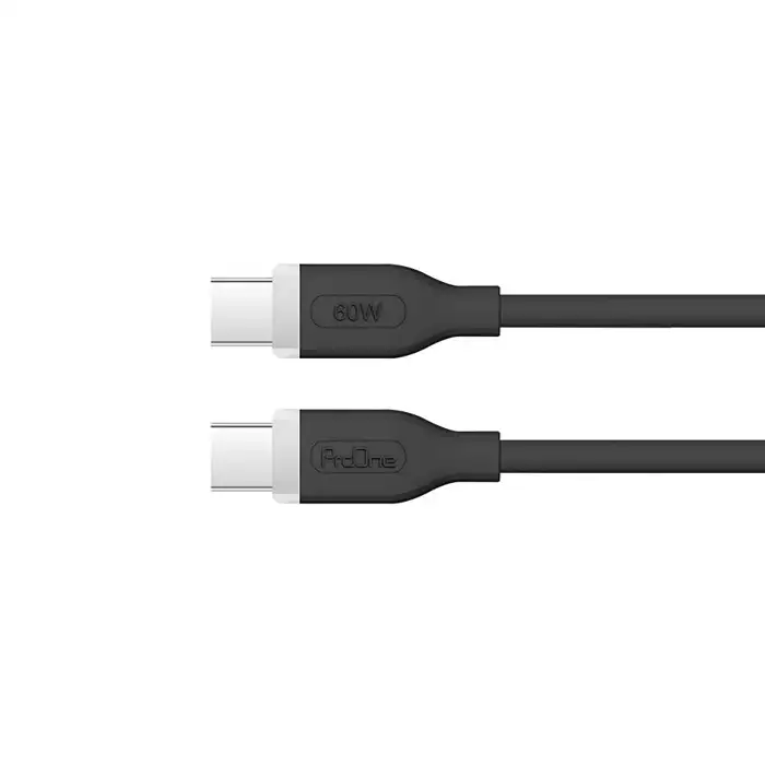 کابل تبدیل Type-C PD 60W به Type-C پرووان مدل PCC121 طول 1 متر