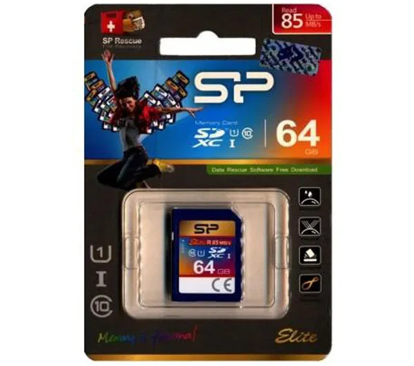 کارت حافظه SDXC سیلیکون پاور مدل Elite کلاس 10 استاندارد UHS-I U1 سرعت 85MBps ظرفیت 64 گیگابایت کارت حافظه SDXC سیلیکون پاور مدل Elite کلاس 10 استاندارد UHS-I U1 سرعت 85MBps ظرفیت 64 گیگابایت