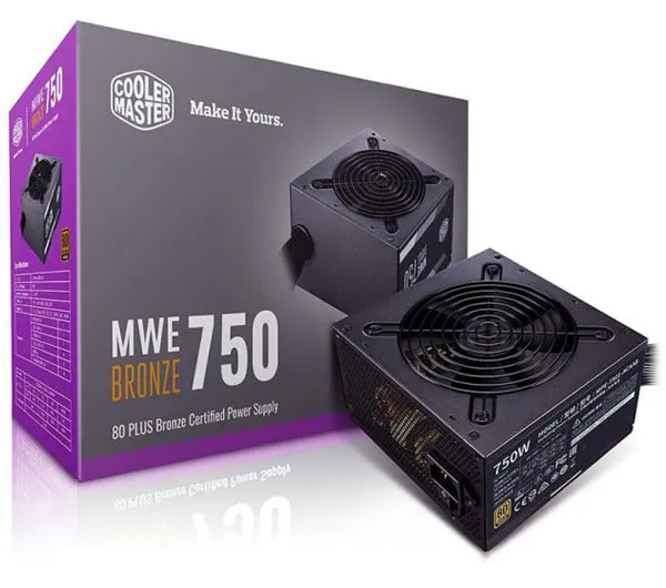 منبع تغذیه کامپیوتر کولر مستر مدل MWE Bronze 750