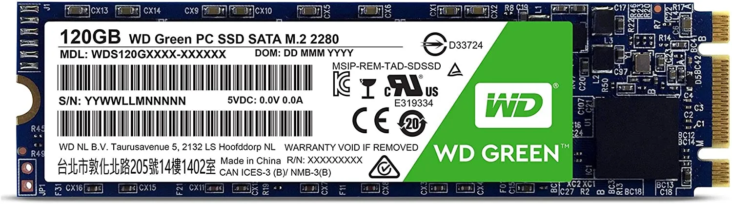 حافظه SSD وسترن دیجیتال مدل Green WDS120G2G0B M2 ظرفیت ۱۲۰ گیگابایت