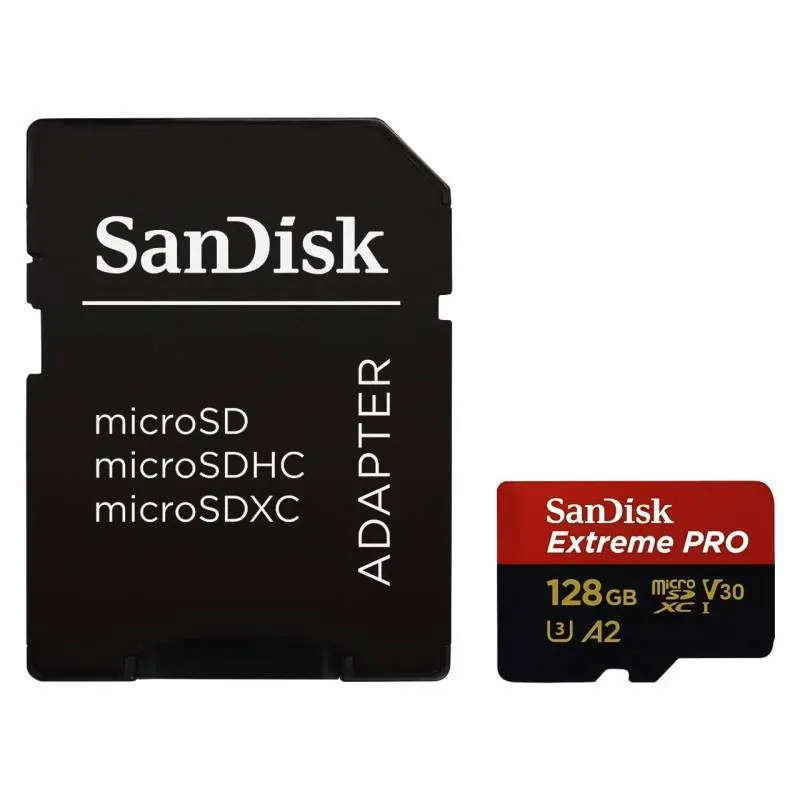 کارت حافظه microSDXC سن دیسک مدل A2 کلاس 10 استاندارد سرعت 200MBps ظرفیت 128 گیگابایت