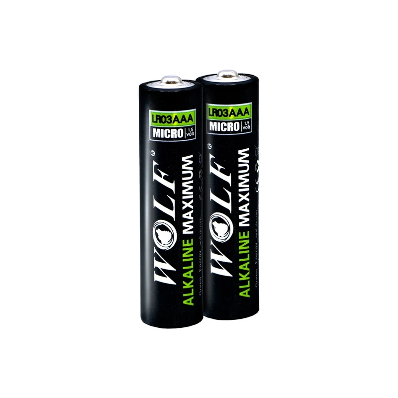 باتری نیم قلمی آلکالاین ولف مدل Alkaline maximume 1.5V بسته 2 عددی