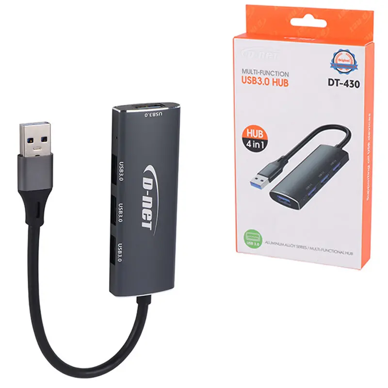 هاب 4 پورت USB 3.0 دی نت مدل DT-430
