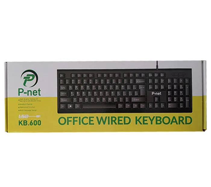 کیبورد پی نت مدل KB.600 با حروف فارسی