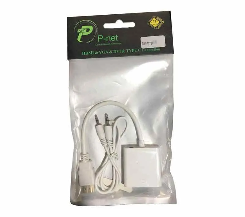 تبدیل HDMI به VGA پی نت با پاور و خروجی صدا
