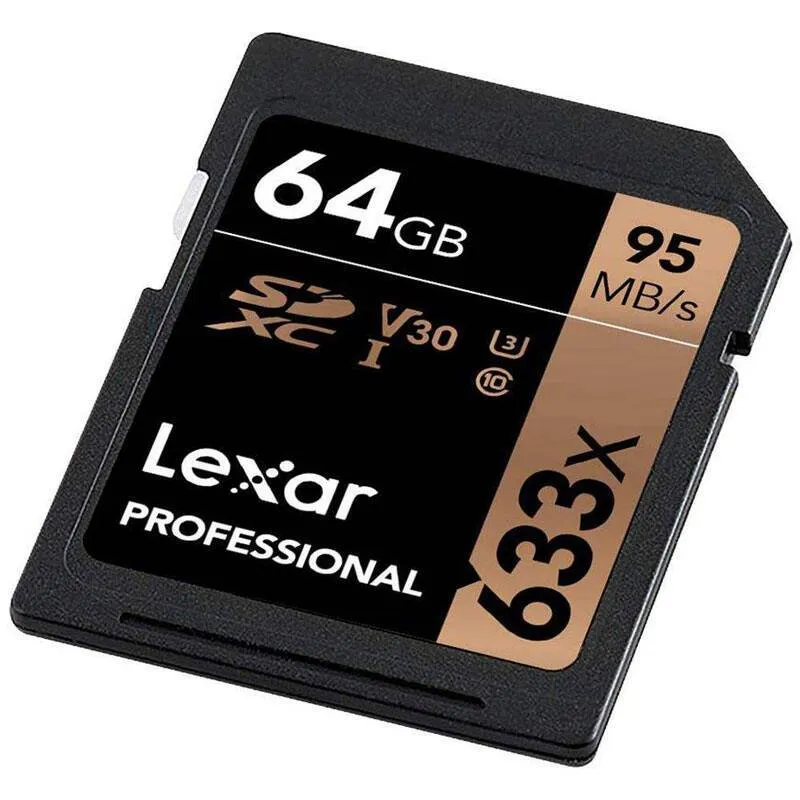 کارت حافظه SDXC لکسار مدل Professional کلاس 10 استاندارد UHS-I U3 سرعت 95MBps ظرفیت 64 گیگابایت
