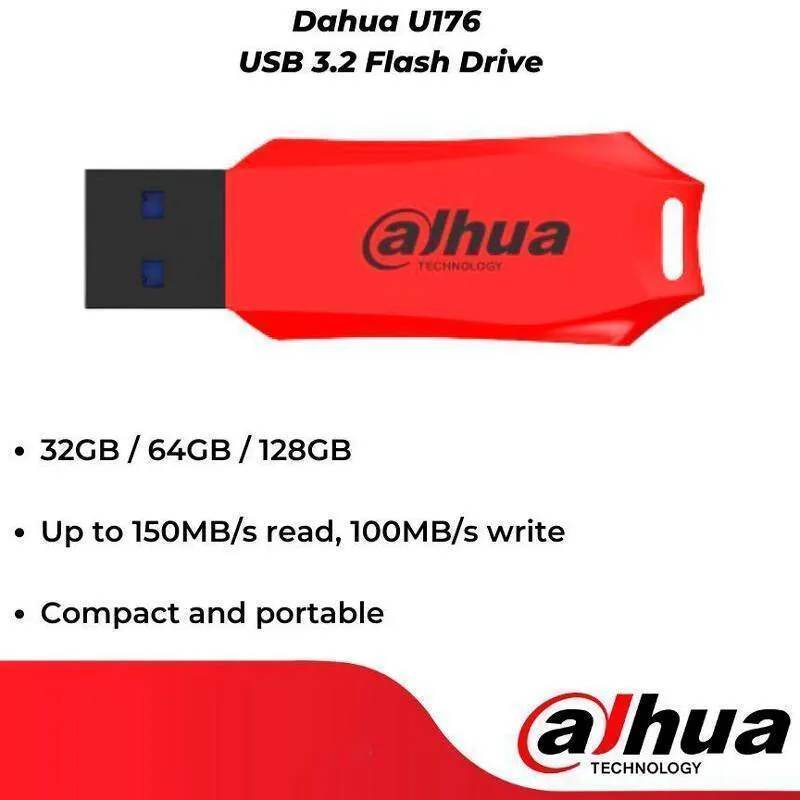 فلش مموری داهوا مدل U176 USB3.2 ظرفیت 32 گیگابایت فلش مموری داهوا مدل U176 USB3.2 ظرفیت 32 گیگابایت