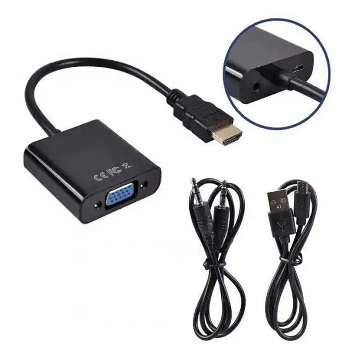 تبدیل HDMI به VGA دی نت با پاور و خروجی صدا
