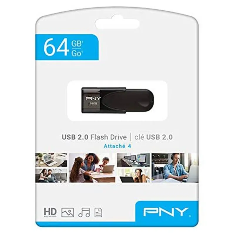 فلش مموری پی ان وای مدل P-FD64GATT4-EF USB 2.0 ظرفیت 64 گیگابایت