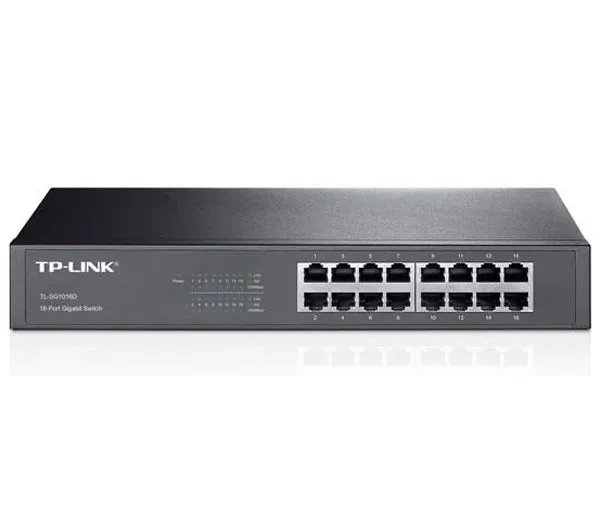 سوییچ 16 پورت گیگابیتی و رکمونت تی پی-لینک مدل TL-SG1016D