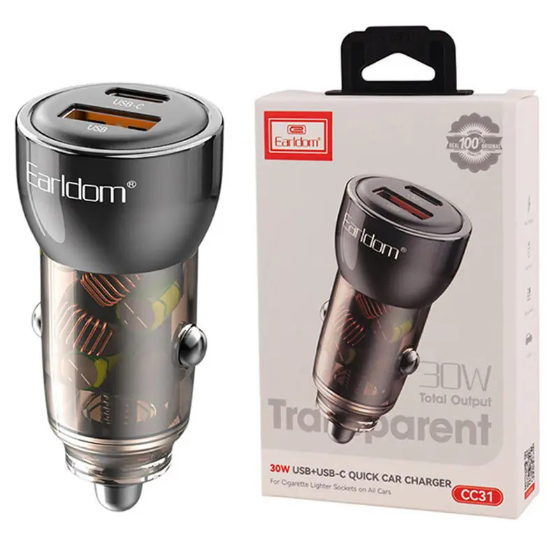 شارژر فندکی ارلدام مدل ES-CC31 QC3.0 PD 3A 30W