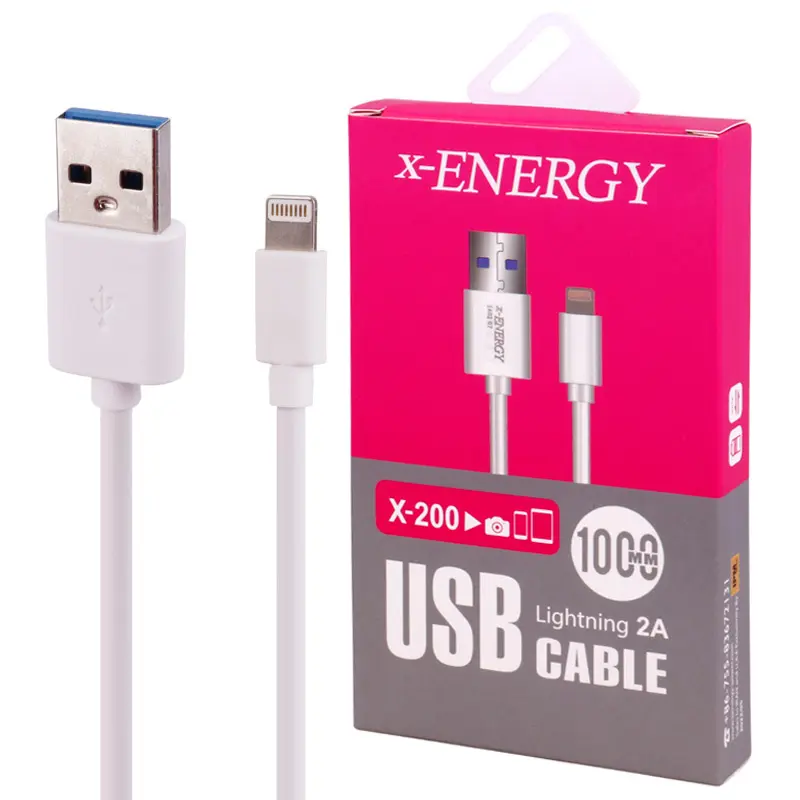 کابل تبدیل USB به Lightining ایکس انرژی مدل X-200 طول 1 متر