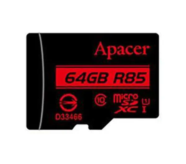 کارت حافظه microSDXC اپیسر کلاس 10 استاندارد UHS-I U1 سرعت 85MBps ظرفیت 64 گیگابایت