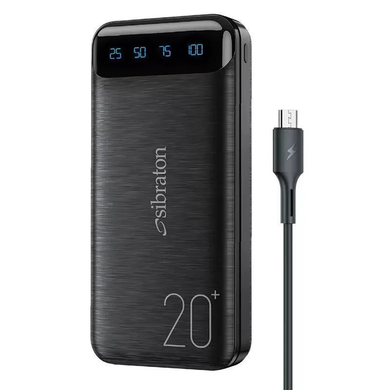 شارژر همراه سیبراتون مدل S-PB217 ظرفیت 20000 میلی آمپرساعت همراه با کابل Micro USB