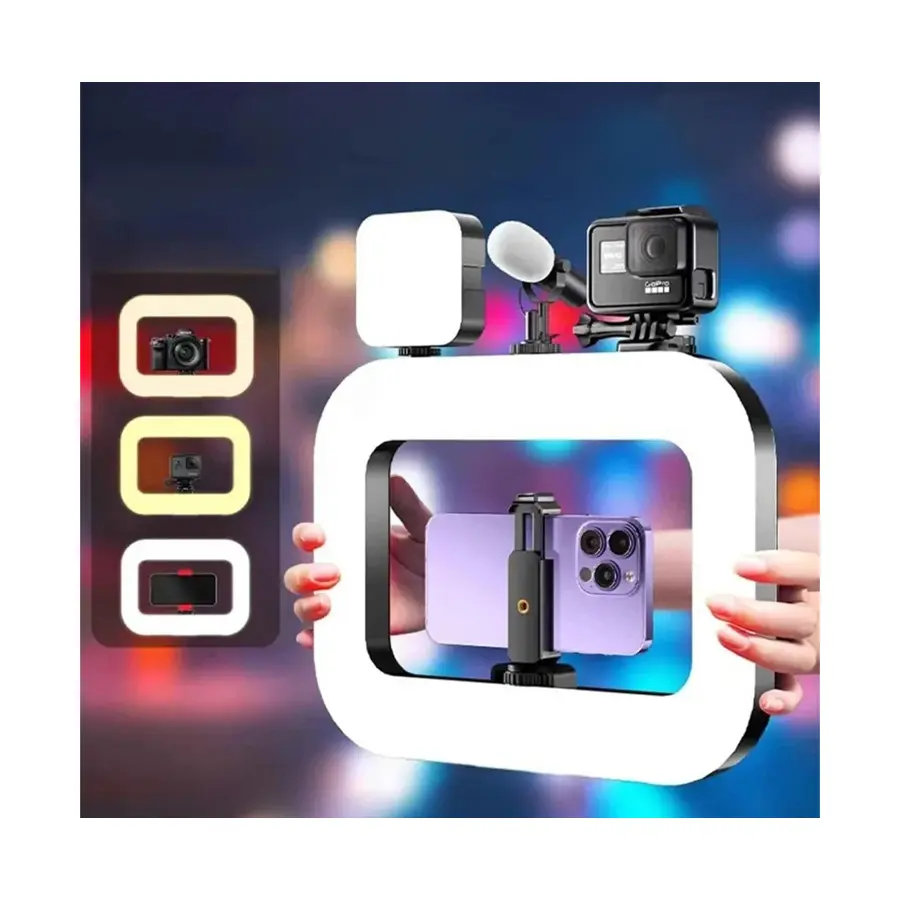 رینگ لایت شارژی 12 اینچی مدل E-30 همراه پایه