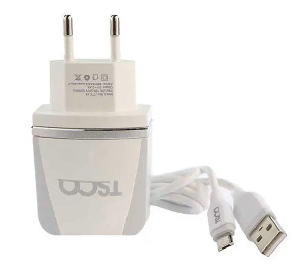 شارژر دیواری تسکو مدل TTC 44 با کابل MicroUSB