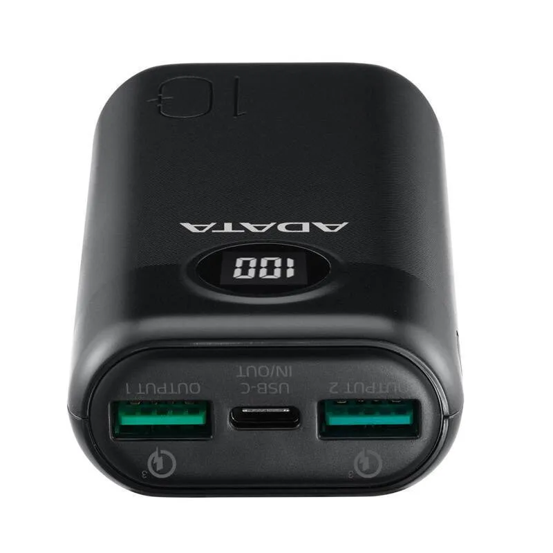 شارژر همراه ای دیتا مدل P10000QCD QC3 PD ظرفیت 10000 میلی آمپر ساعت
