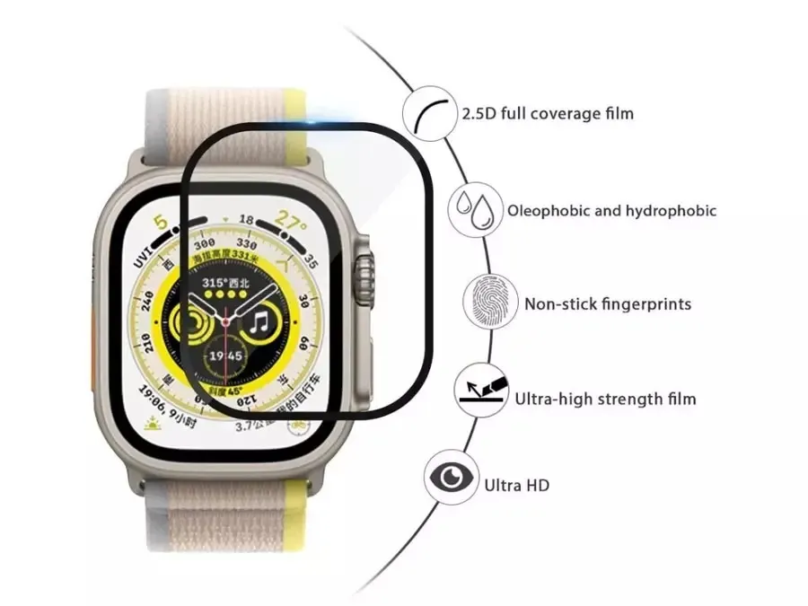 محافظ صفحه نمایش ساعت هوشمند گرین لاین مدل Ultra Pro HD 49mm