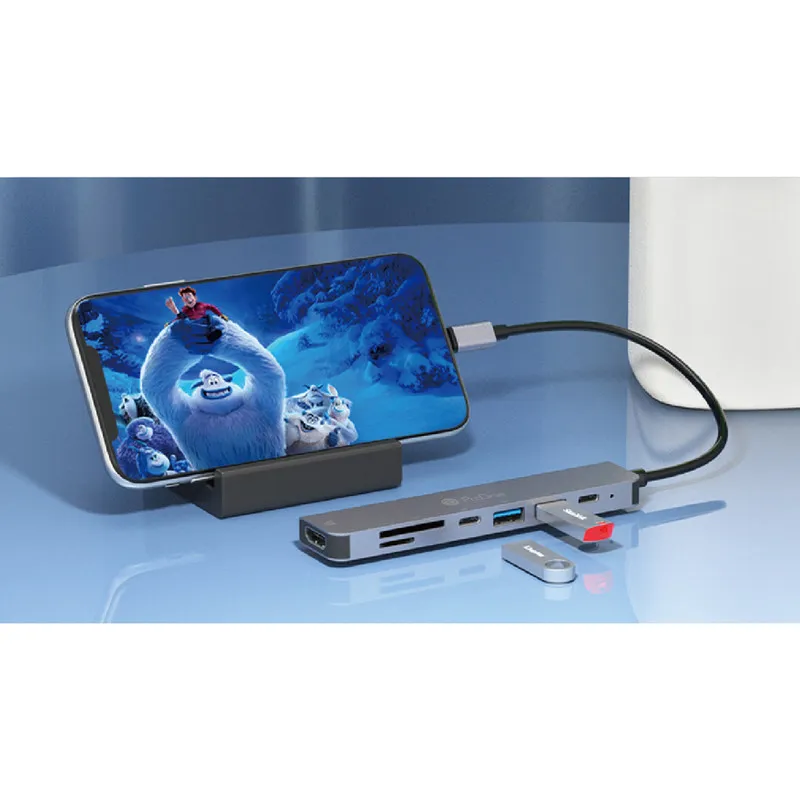 هاب هفت پورت USB-C پرووان مدل PHU595