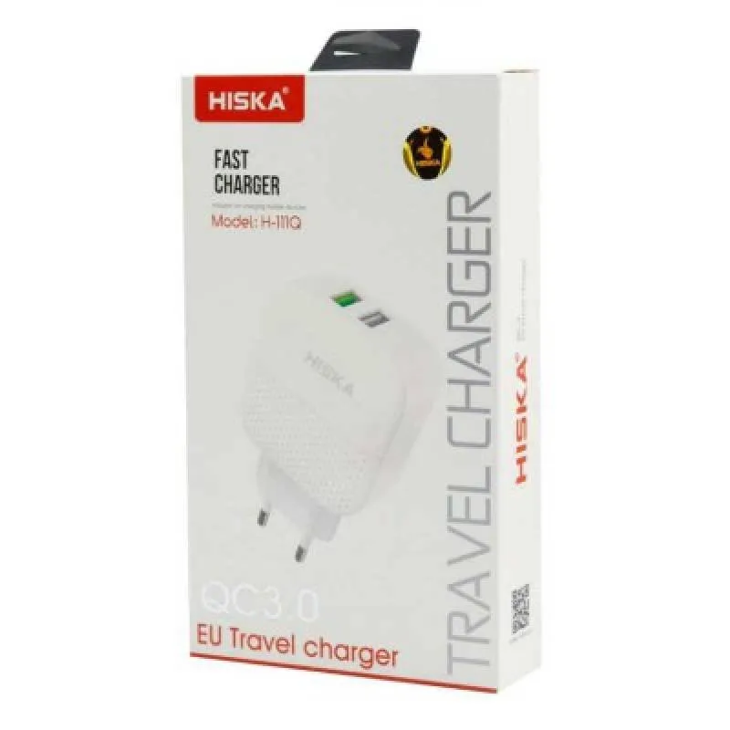 شارژر دیواری هیسکا مدل H-111Q همراه با کابل MicroUSB