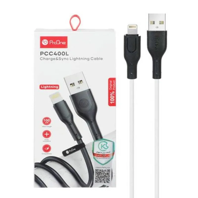 کابل تبدیل USB به لایتنینگ پرووان مدل PCC400L طول 1 متر