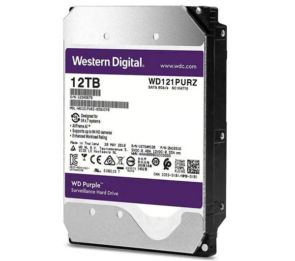 هارددیسک اینترنال وسترن دیجیتال مدل Purple ظرفیت 12 ترابایت