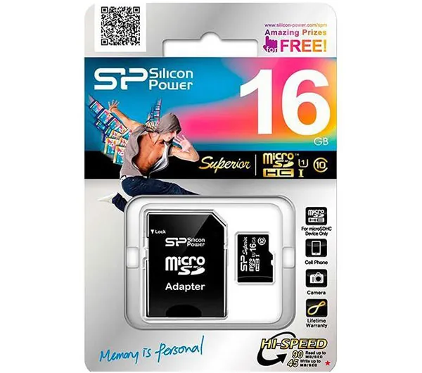کارت حافظه microSDHC سیلیکون پاور کلاس 10 استاندارد UHS-I U1 ظرفیت 16 گیگابایت کارت حافظه microSDHC سیلیکون پاور کلاس 10 استاندارد UHS-I U1 ظرفیت 16 گیگابایت