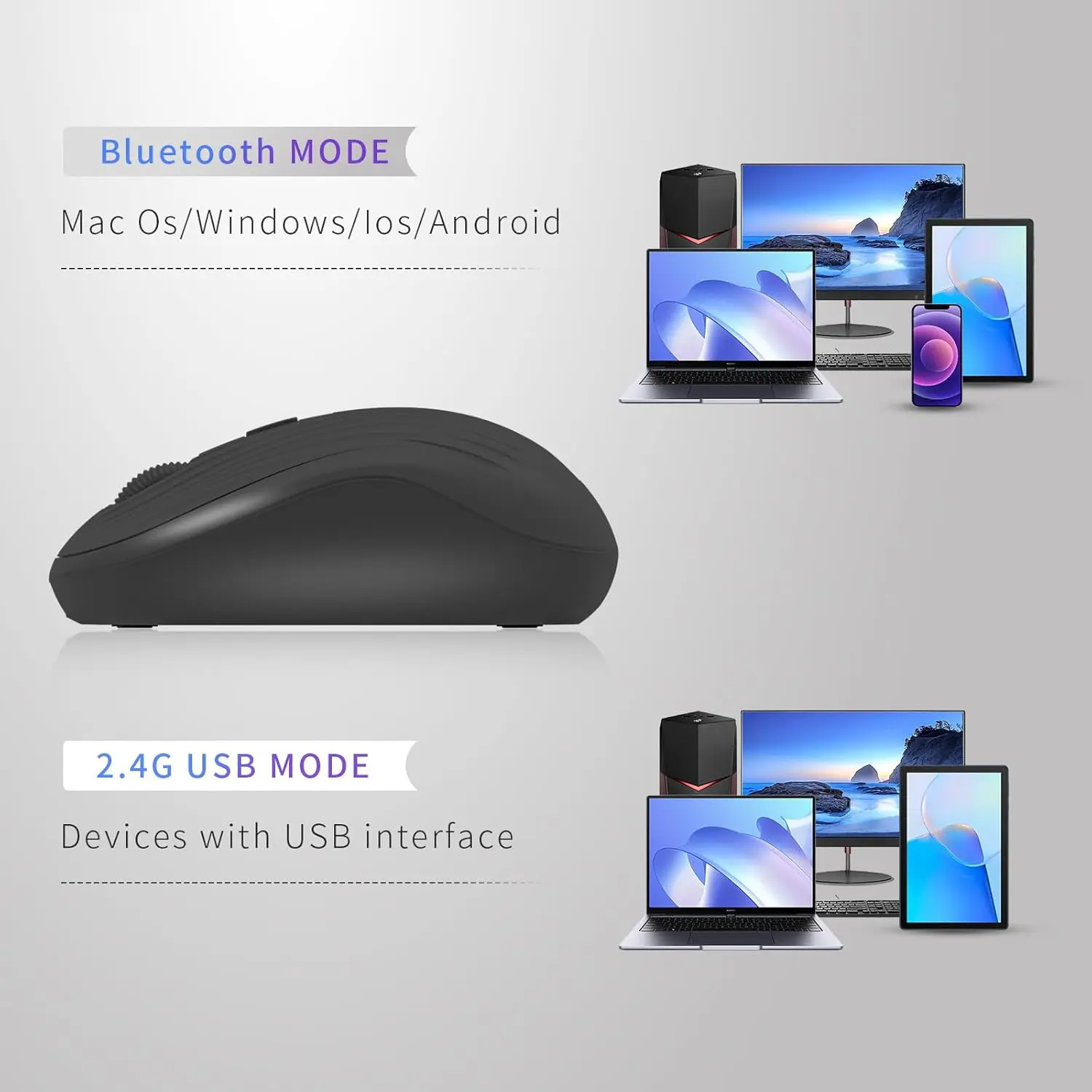 ماوس بی سیم شارژی دی نت مدل DT-26 بلوتوثی