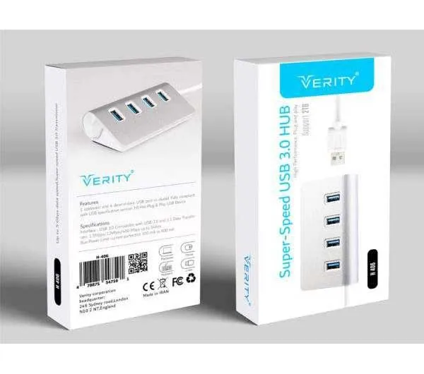 هاب  چهار پورت USB 3.0 وریتی مدل H406