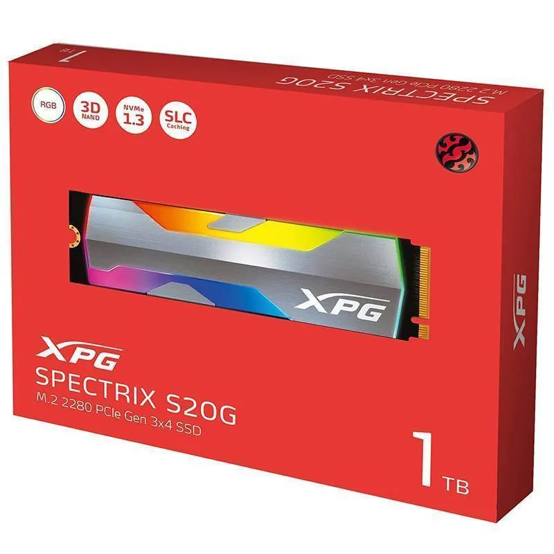 اس اس دی اینترنال ایکس پی جی مدل SPECTRIX S20G RGB M.2 2280 NVMe ظرفیت 500 گیگابایت