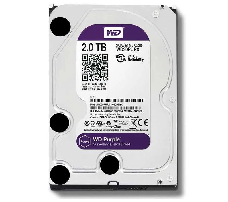 هارددیسک اینترنال وسترن دیجیتال مدل Purple ظرفیت 2 ترابایت