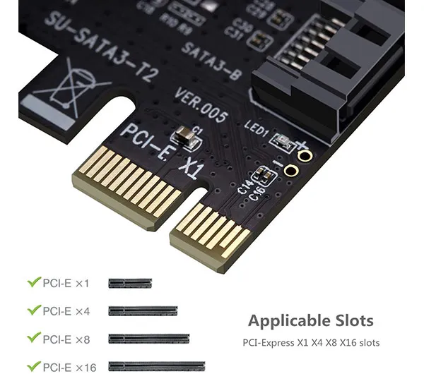 کارت PCIe به SATA ونتولینک
