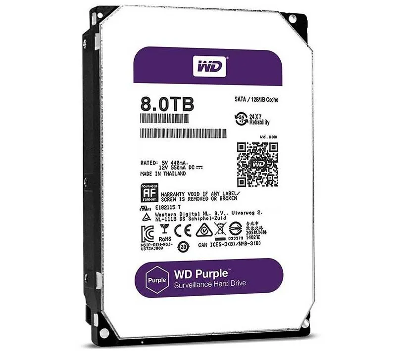 هارددیسک اینترنال وسترن دیجیتال مدل Purple ظرفیت 8 ترابایت