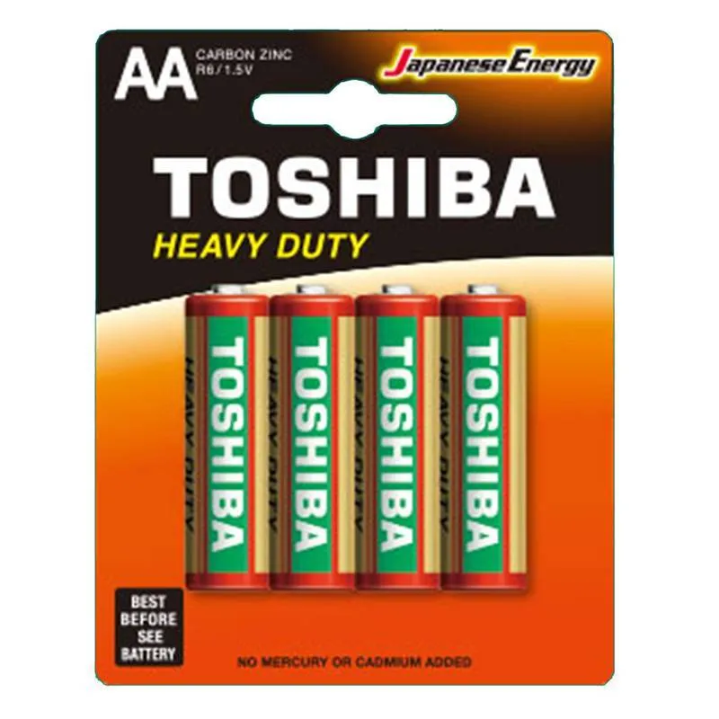 باتری قلمی توشیبا مدل HEAVY DUTY بسته 4 عددی