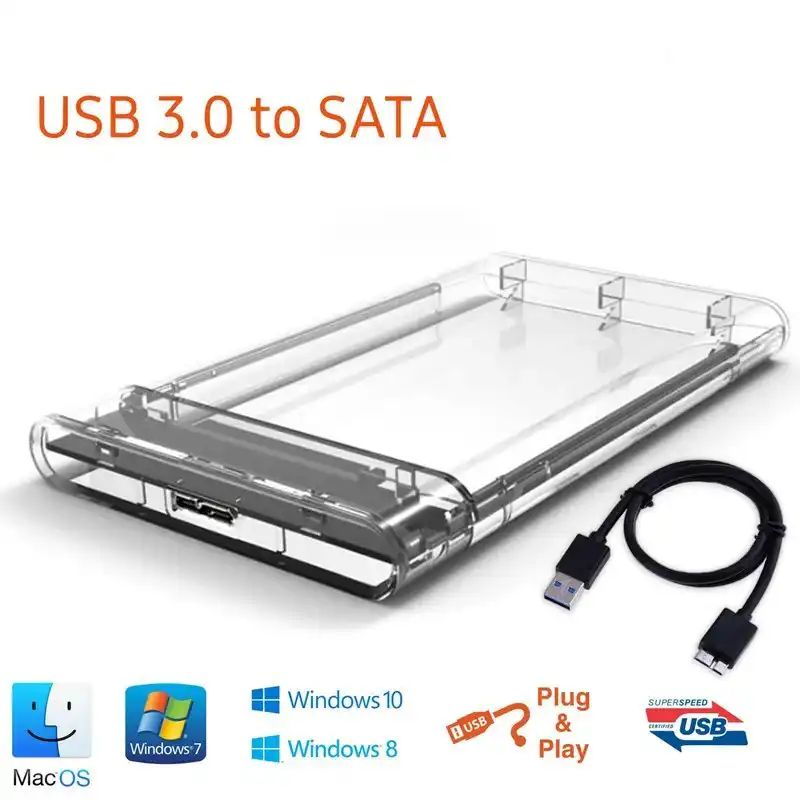 باکس هارد اکسترنال 2.5 اینچ USB 3.0 مدل شفاف