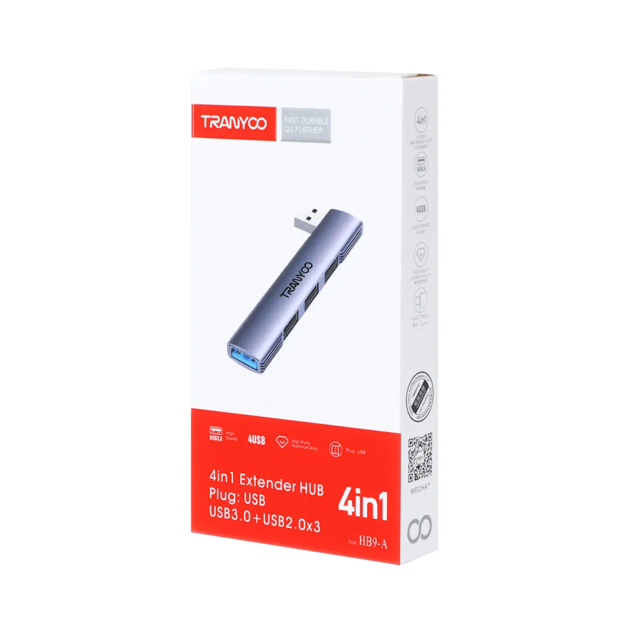 هاب 4 پورت USB ترانیو مدل HB9-A