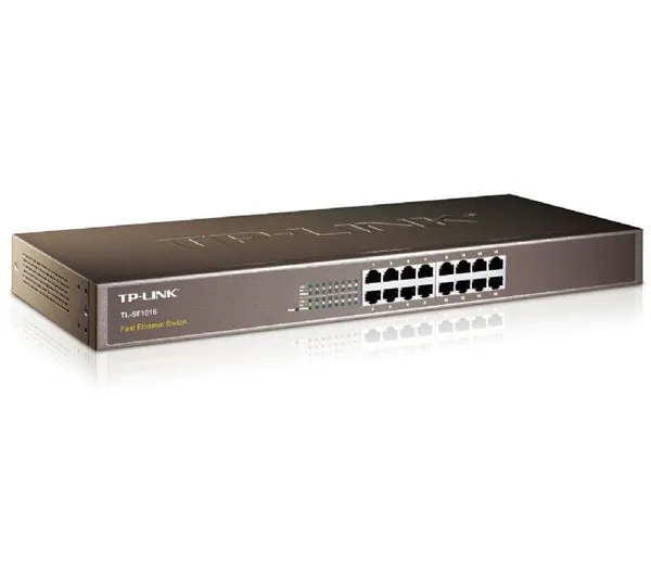 سوییچ 16 پورت مگابیتی و رکمونت تی پی-لینک مدل TL-SF1016