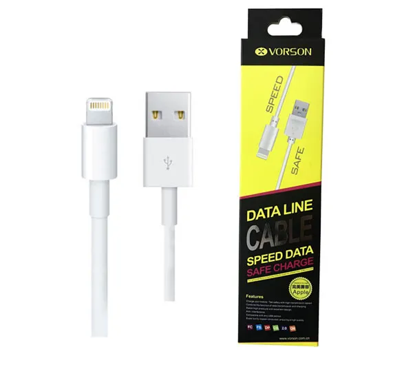 کابل تبدیل USB به لایتنینگ ورسون مدل vc-08 طول 1 متر